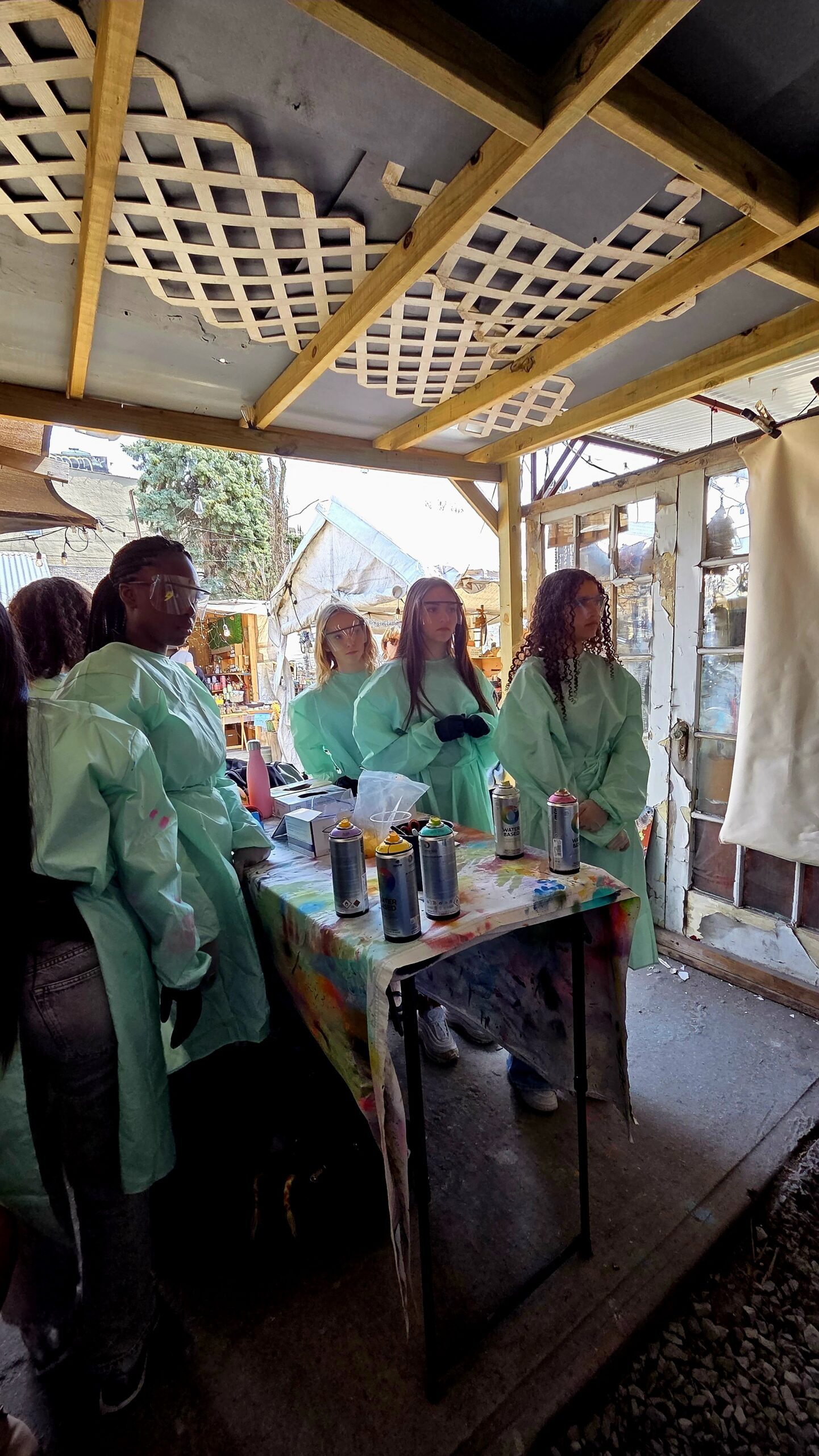 street art avec un groupe scolaire Brooklyn atelier graffiti